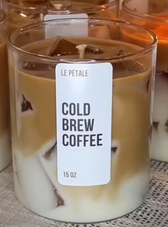Iced Latte Coffee Scented Handmade Candle