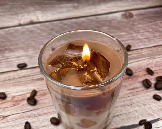 Iced Latte Coffee Scented Handmade Candle