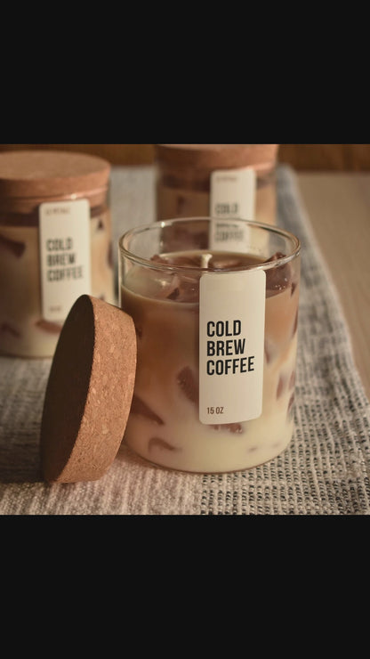 Iced Latte Coffee Scented Handmade Candle